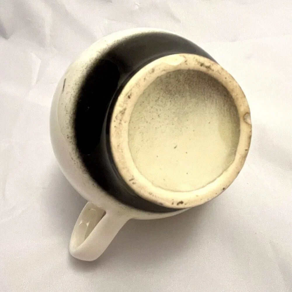 MCM Styled Black & White Creamer, Vintage EUC